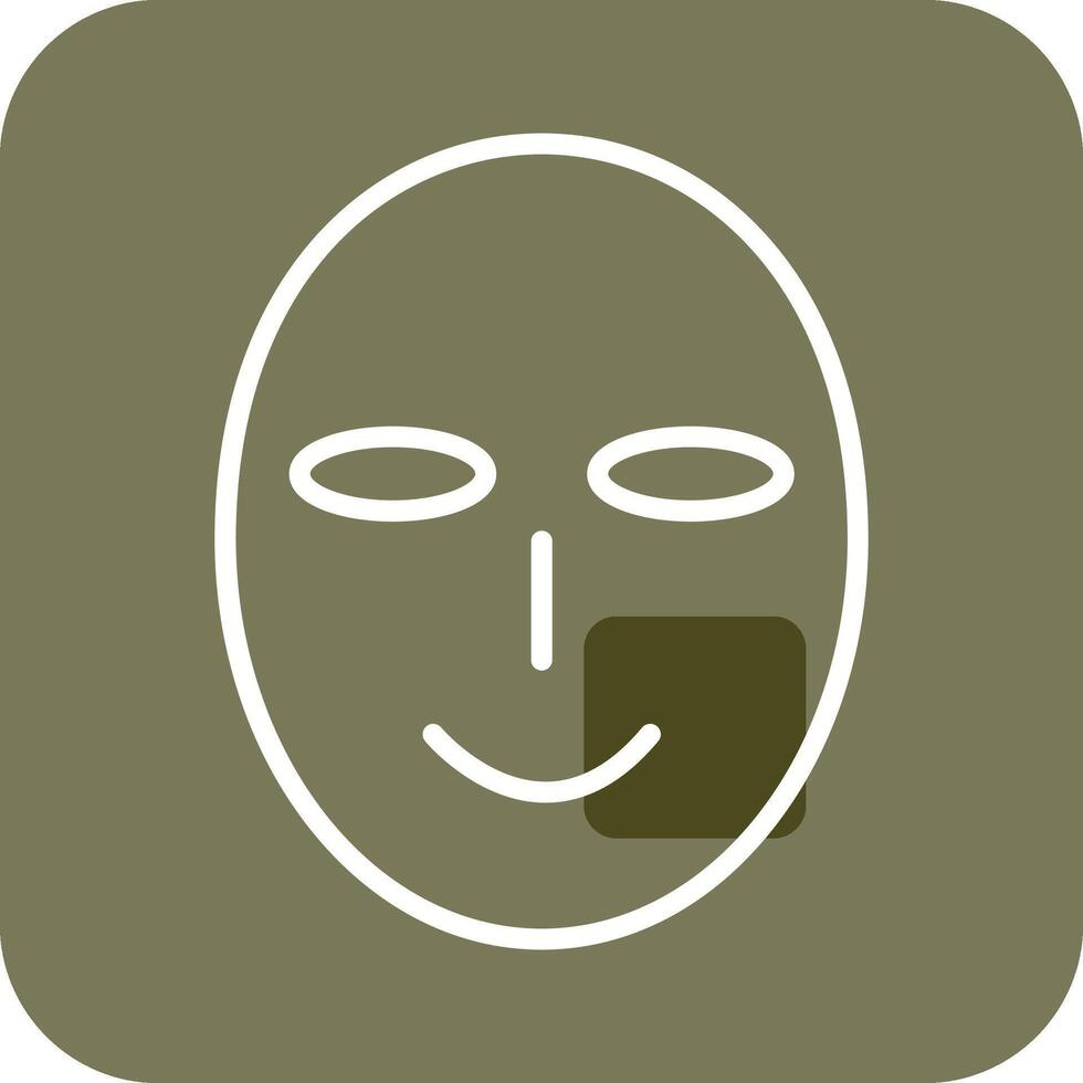 gammal ansikte mask vektor ikon