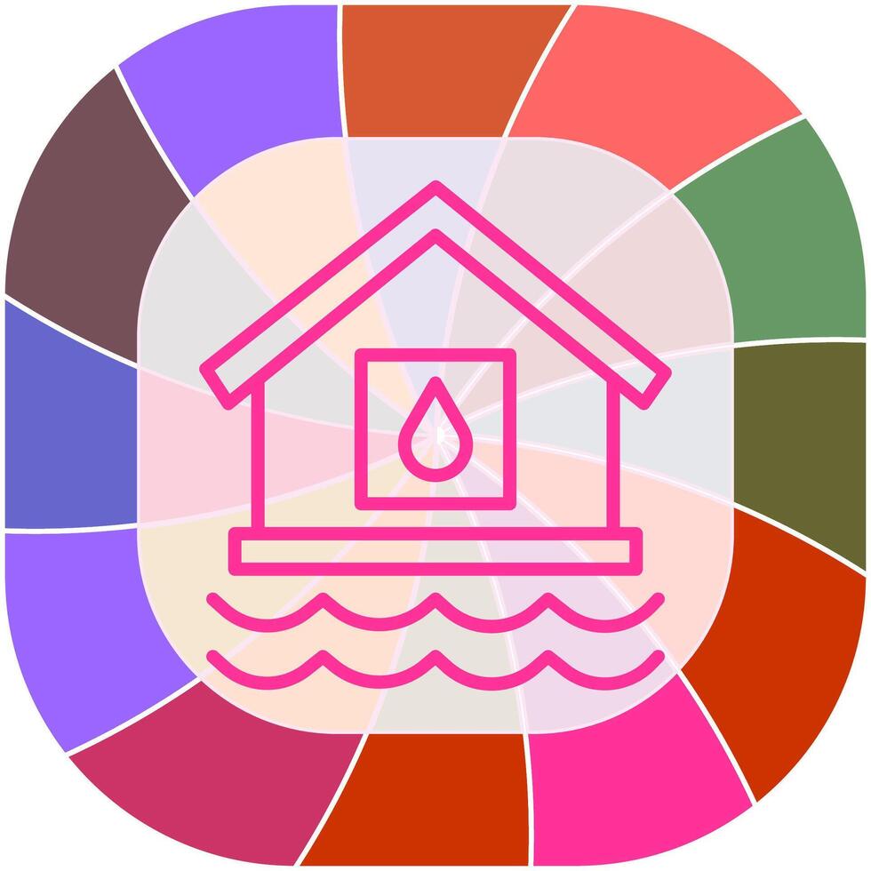 vatten hus vektor ikon