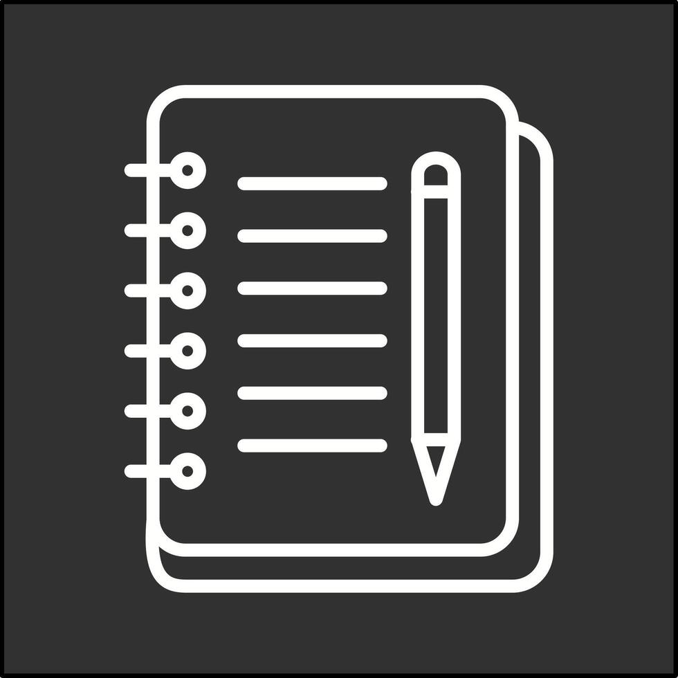 Vektorsymbol für Notizbuch und Stift vektor