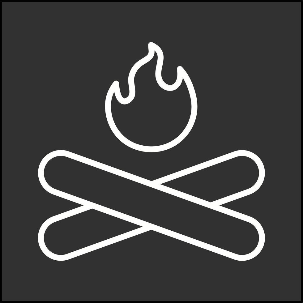 Lagerfeuer-Vektor-Symbol vektor