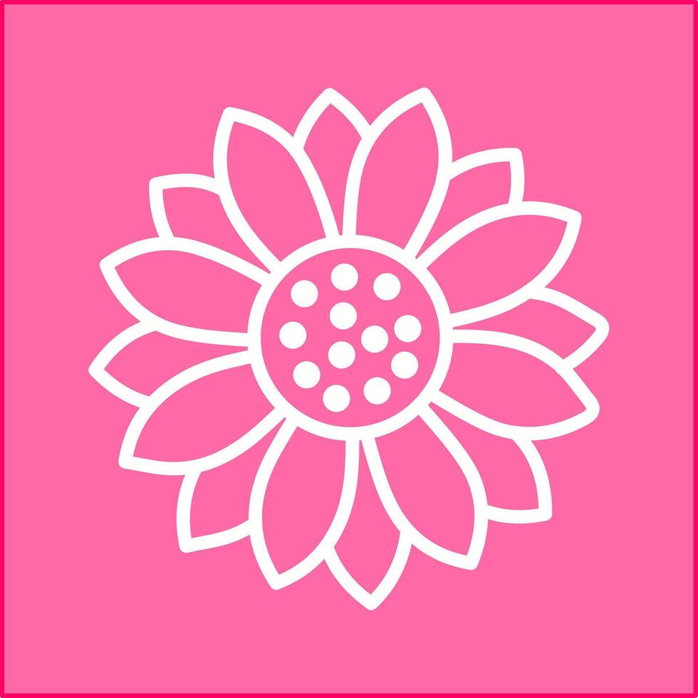 Symbol für Sonnenblumenvektor vektor