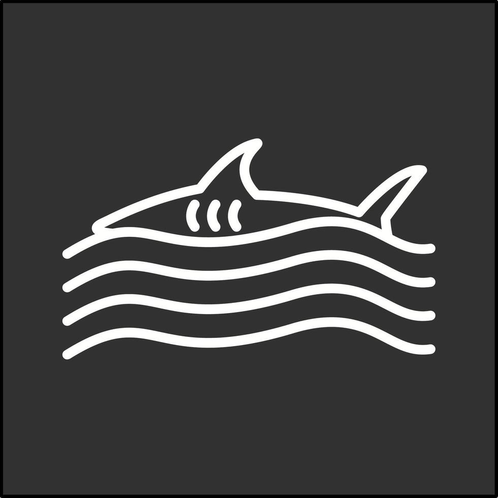 Vektorsymbol für gefährliche Haie vektor