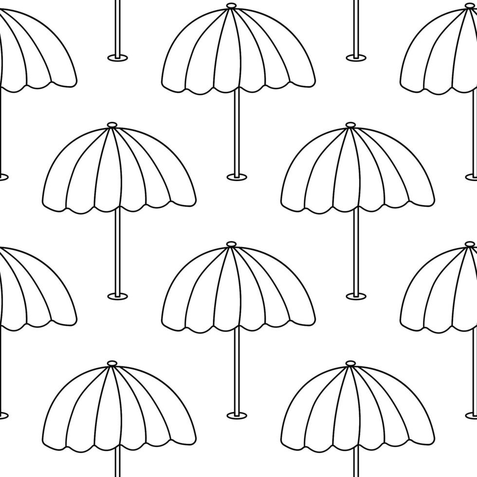 Sommer- Muster Strand Regenschirm Linie gestreift Dekor vektor