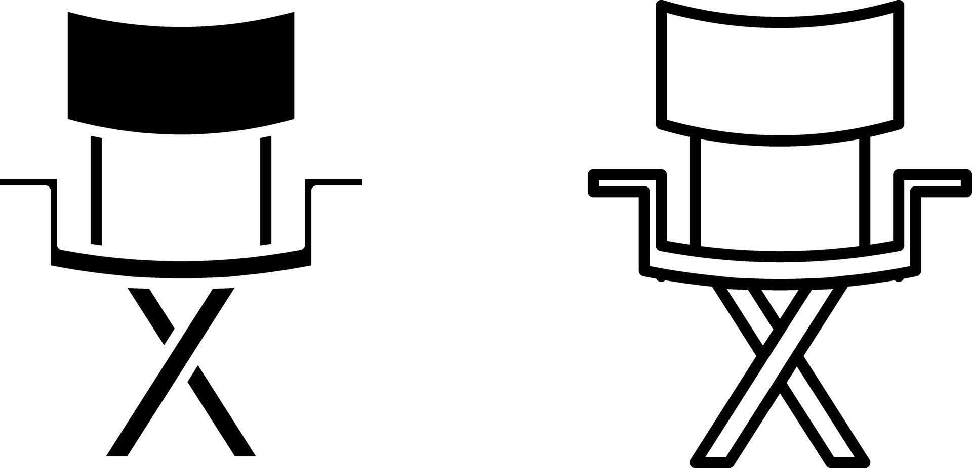 Direktor Stuhl Symbol, Zeichen, oder Symbol im Glyphe und Linie Stil isoliert auf transparent Hintergrund. Vektor Illustration