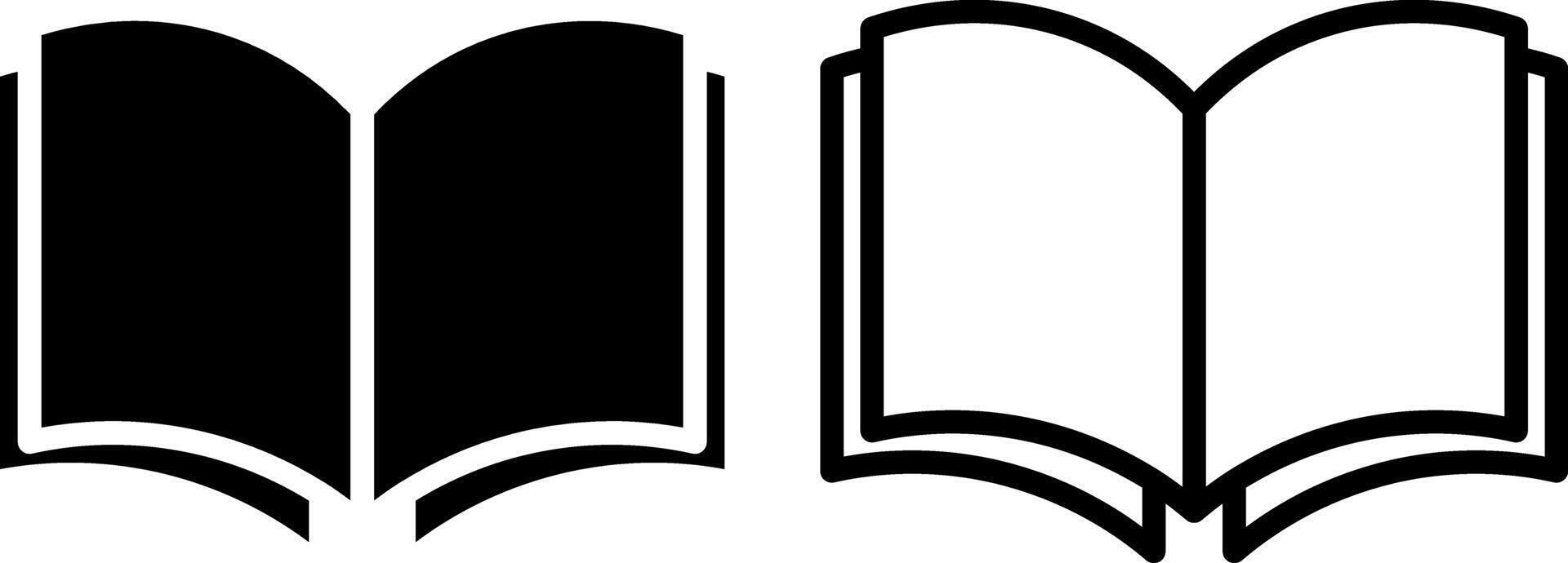 öffnen Buch Symbol, Zeichen, oder Symbol im Glyphe und Linie Stil isoliert auf transparent Hintergrund. Vektor Illustration