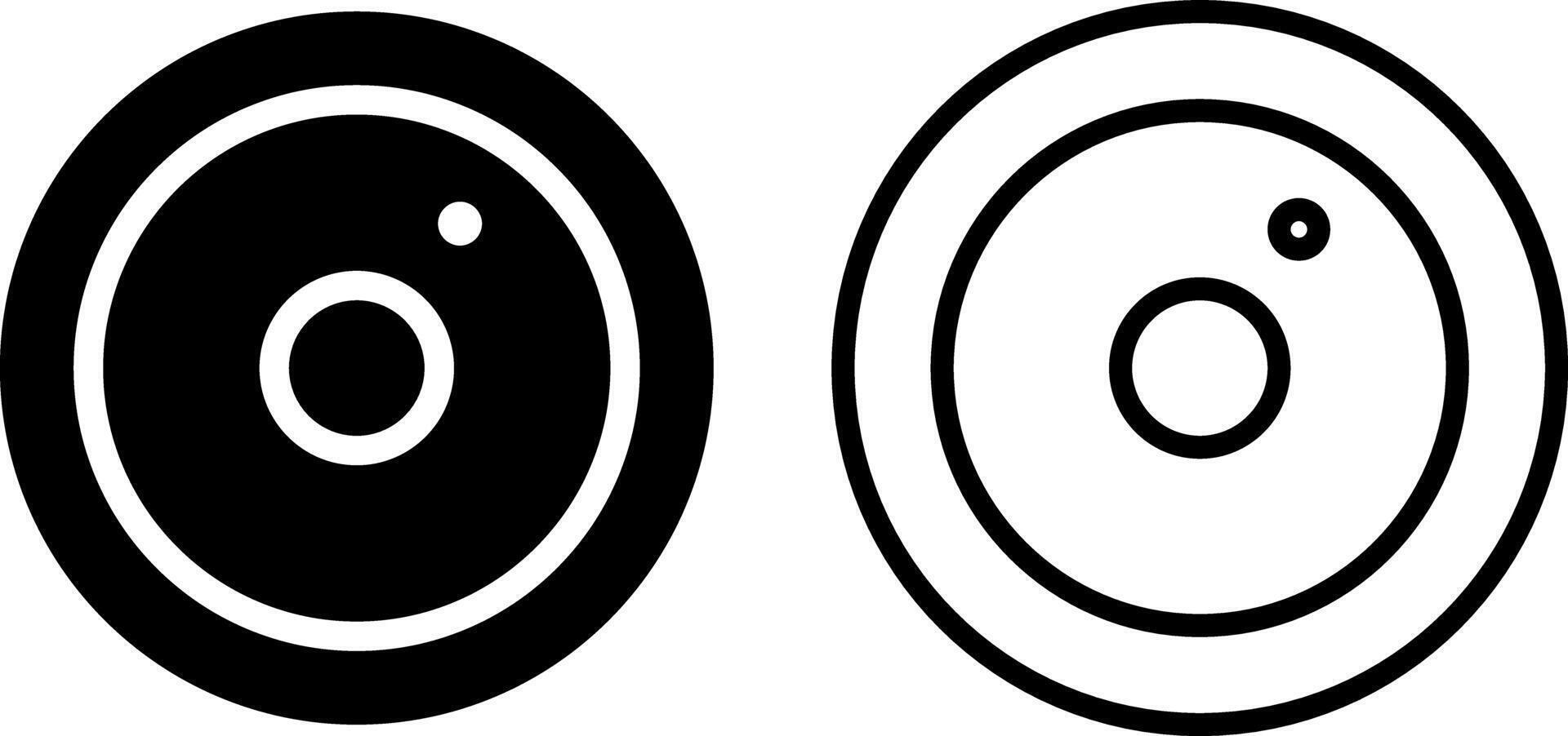 kamera lins ikon, tecken, eller symbol i glyf och linje stil isolerat på transparent bakgrund. vektor illustration