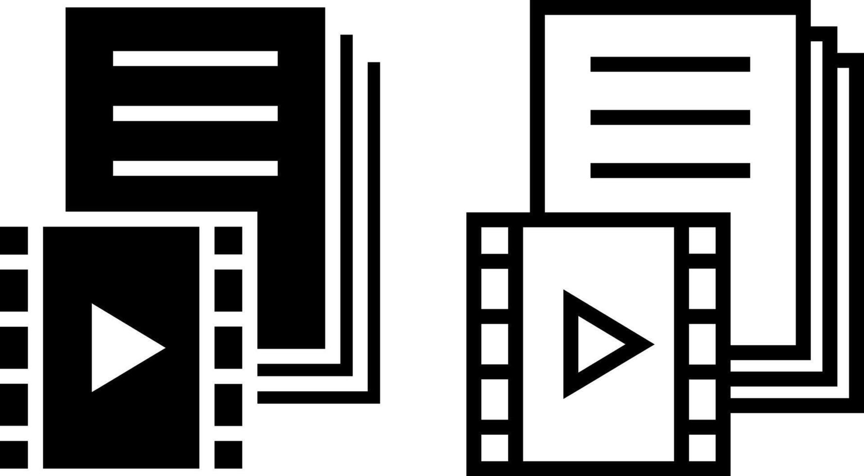 filma manus ikon, tecken, eller symbol i glyf och linje stil isolerat på transparent bakgrund. vektor illustration