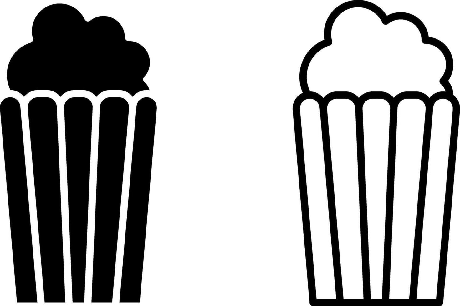 Kino Snack Symbol, Zeichen, oder Symbol im Glyphe und Linie Stil isoliert auf transparent Hintergrund. Vektor Illustration