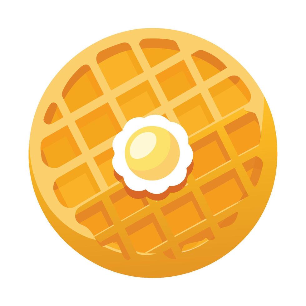 Ei Waffel eben Vektor Illustration auf Weiß Hintergrund