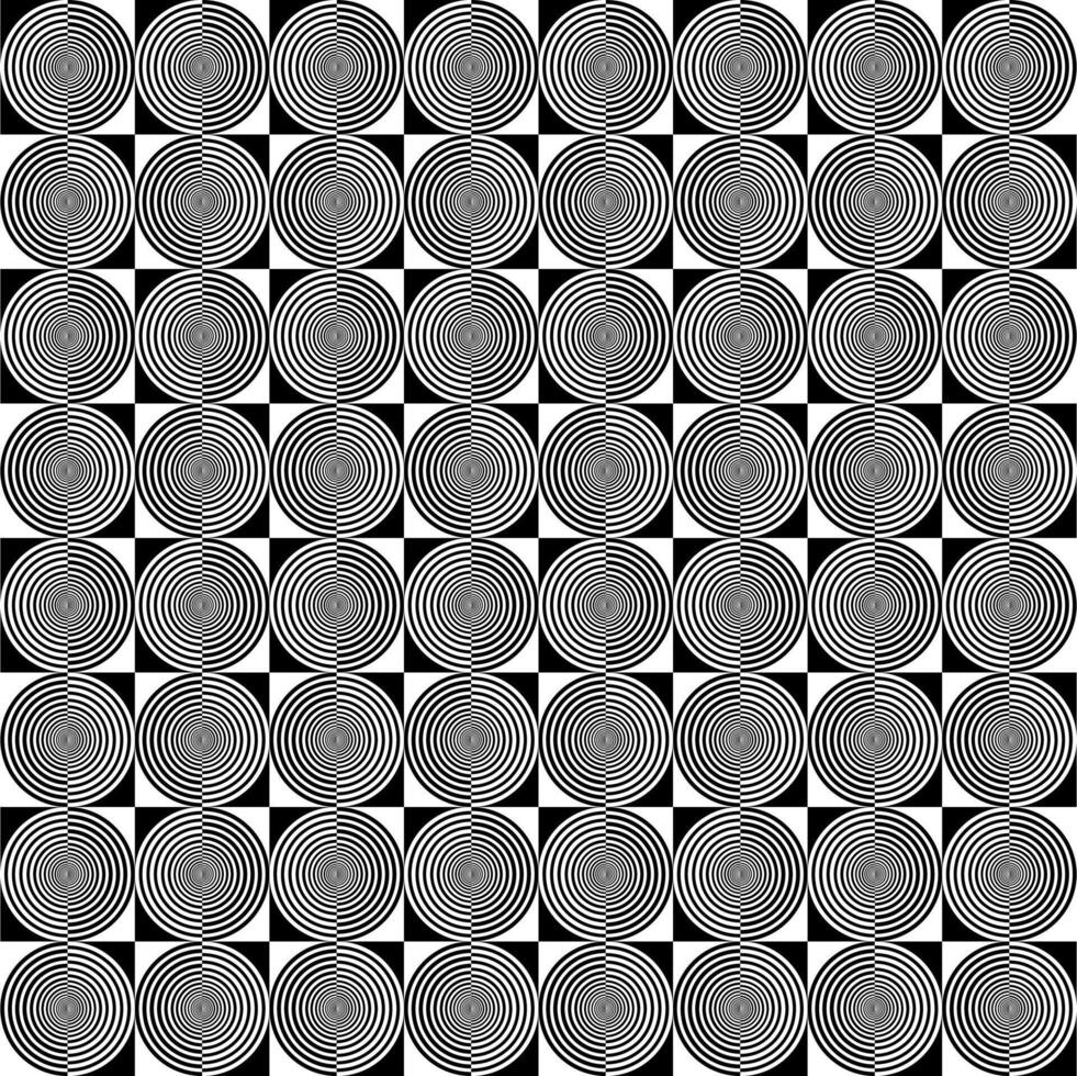 rand cirkel form i kontrast Färg, svart vit, kan använda sig av för tapet, omslag, hälsning kort, dekoration utsmyckad, prydnad, bakgrund, omslag, tyg, textil, mode, bricka, matta mönster, etc vektor