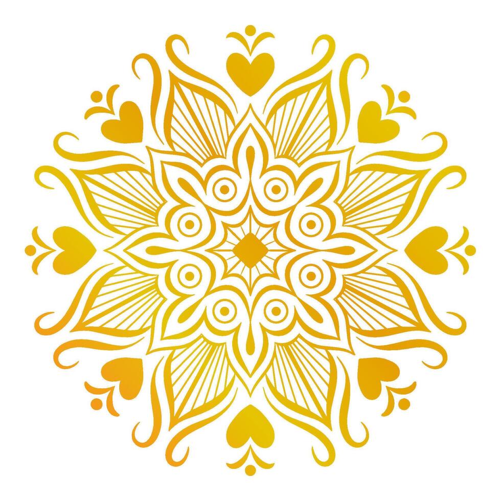 Arabisch Ornament golden Mandala vektor