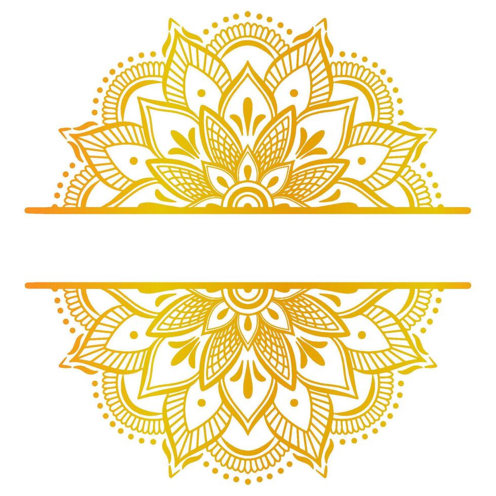 dekorativ golden Mandala vektor