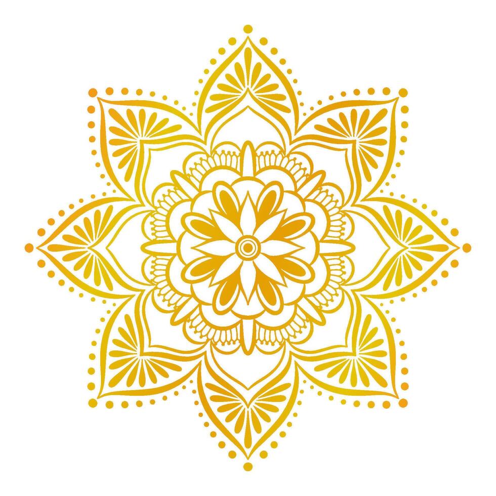 Arabisches goldenes Mandala vektor