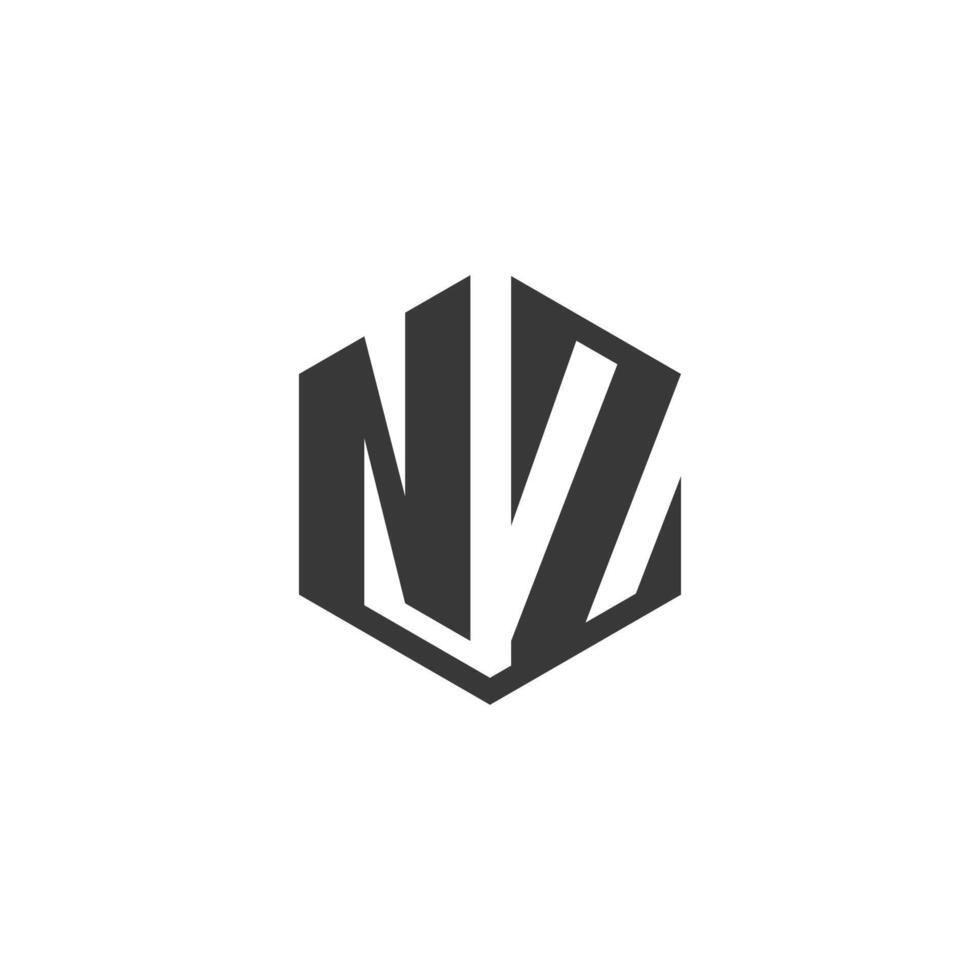 Initialen Briefe Logo zn, nz, z und n vektor