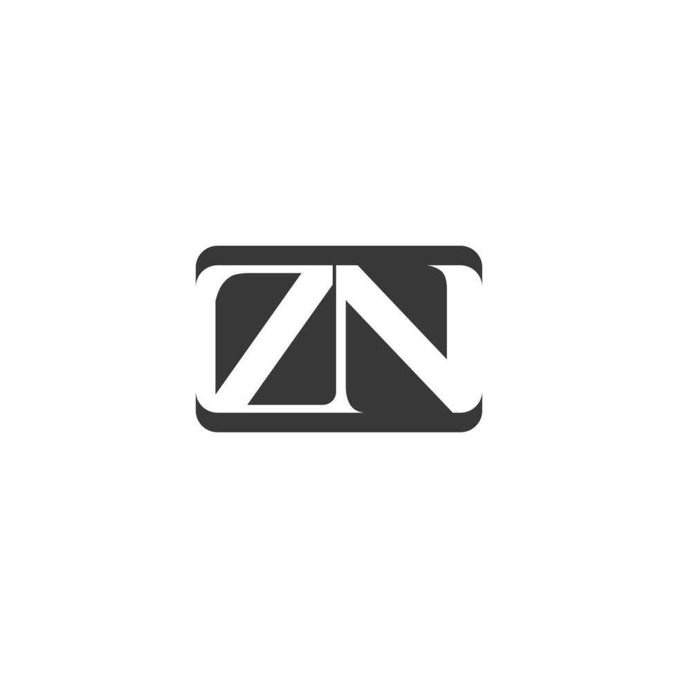 Initialen Briefe Logo zn, nz, z und n vektor