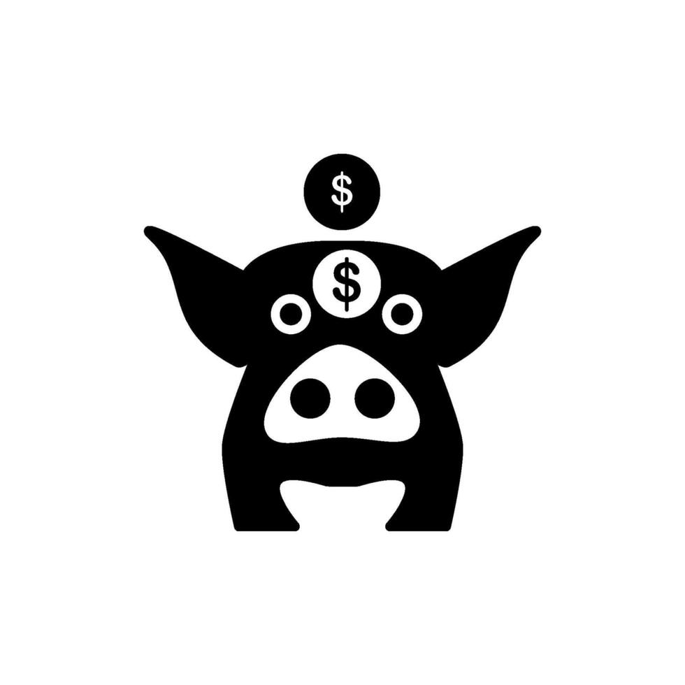 Schweinchen Bank Symbol Vektor Design Vorlage