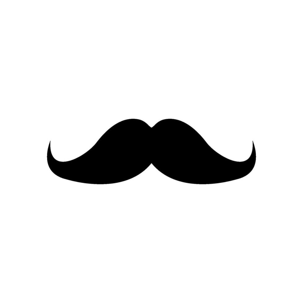 mustasch ikon vektor design mallar