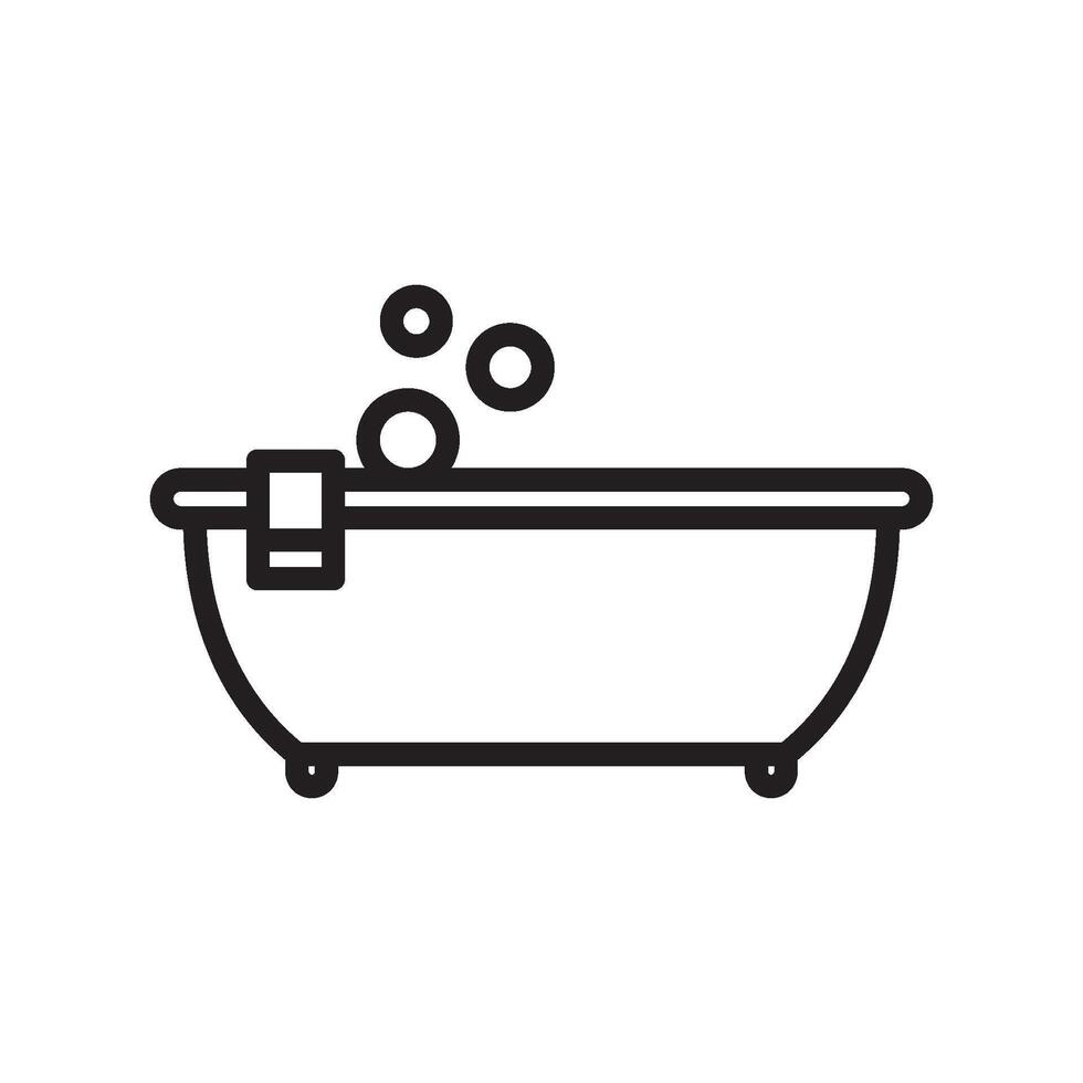 Badewanne-Symbol-Vektor-Design-Vorlage vektor