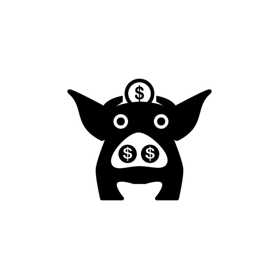 Schweinchen Bank Symbol Vektor Design Vorlage