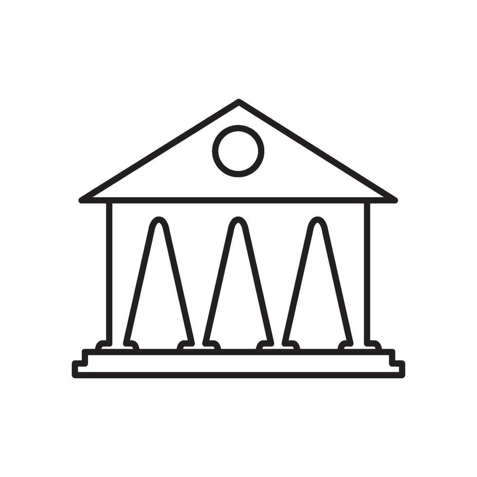 Bank ikon vektor design mall