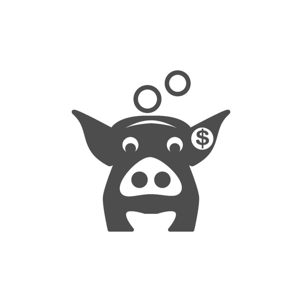 Schweinchen Bank Symbol Vektor Design Vorlage