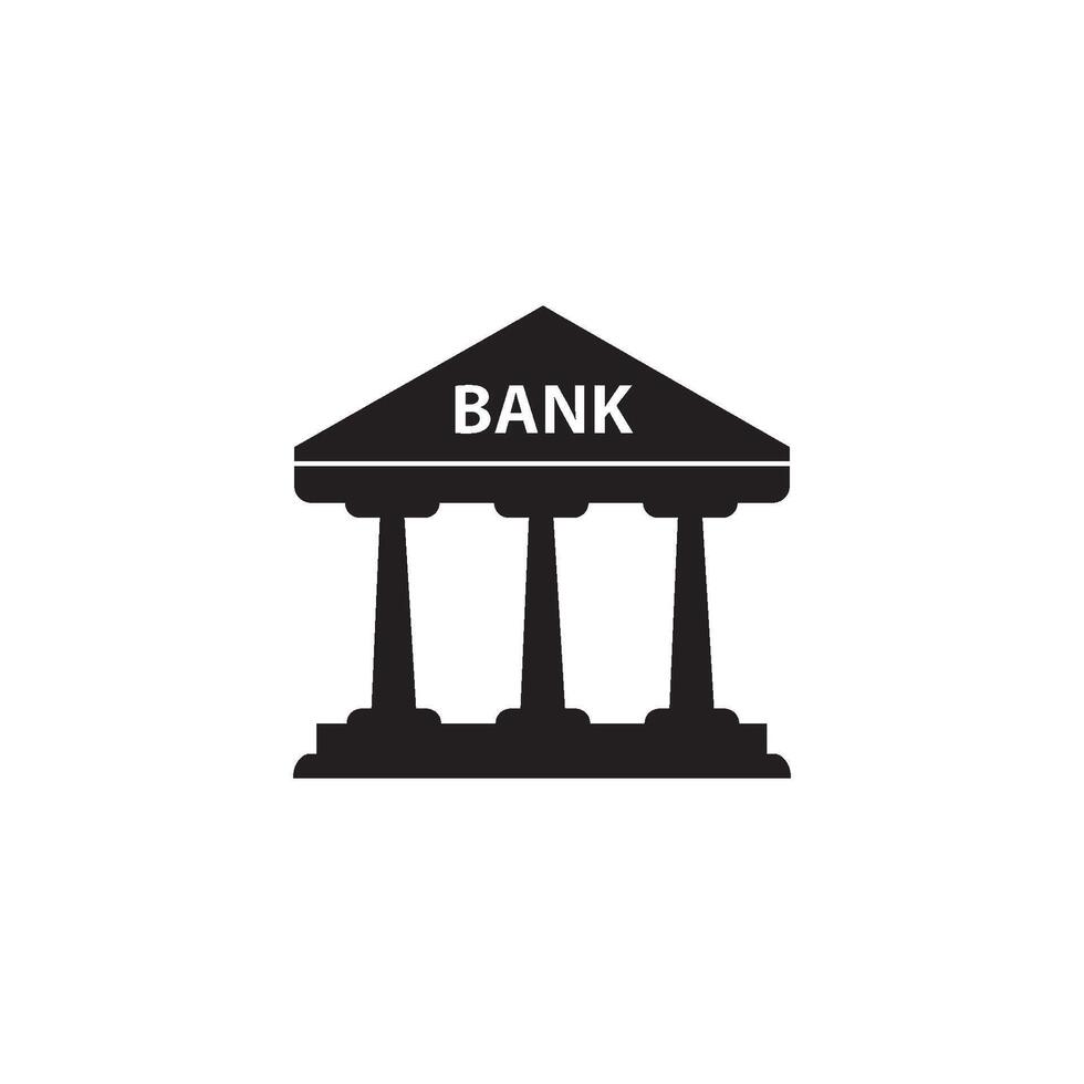 Bank ikon vektor design mall