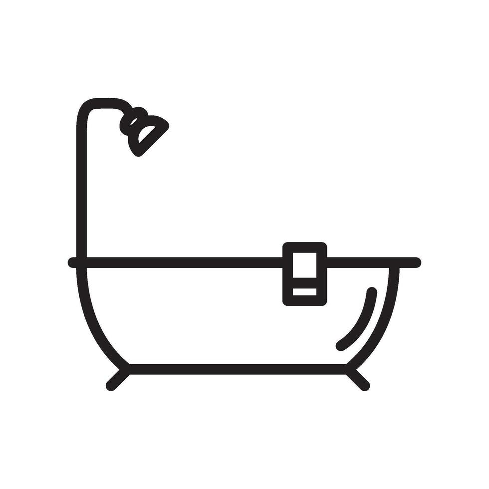 Badewanne-Symbol-Vektor-Design-Vorlage vektor