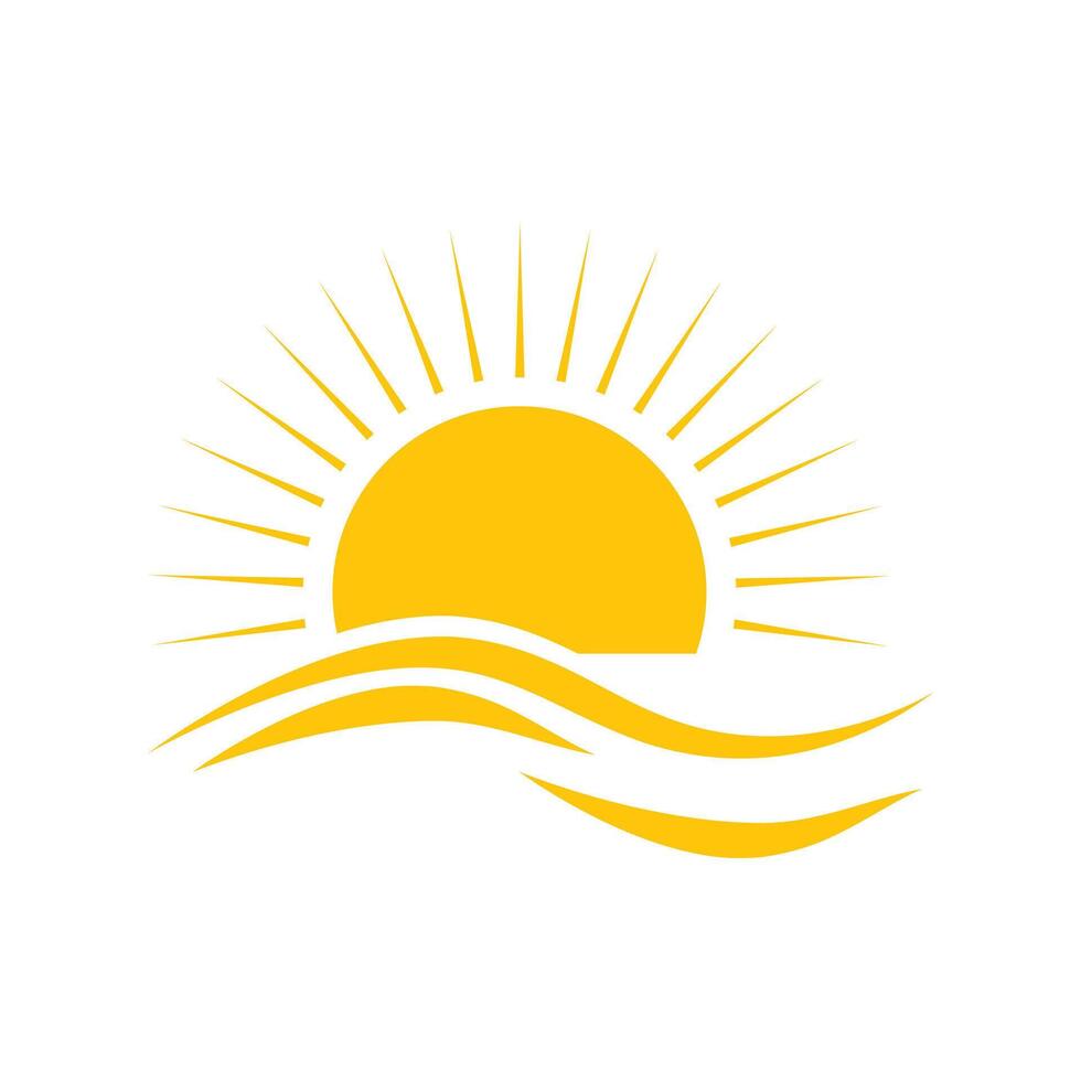 Sonnenuntergang Symbol. Sonnenuntergang Logo isoliert auf Weiß Hintergrund vektor