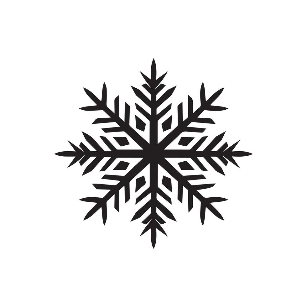 Schnee Symbol auf ein Weiß Hintergrund. Vektor Illustration im eben Stil.