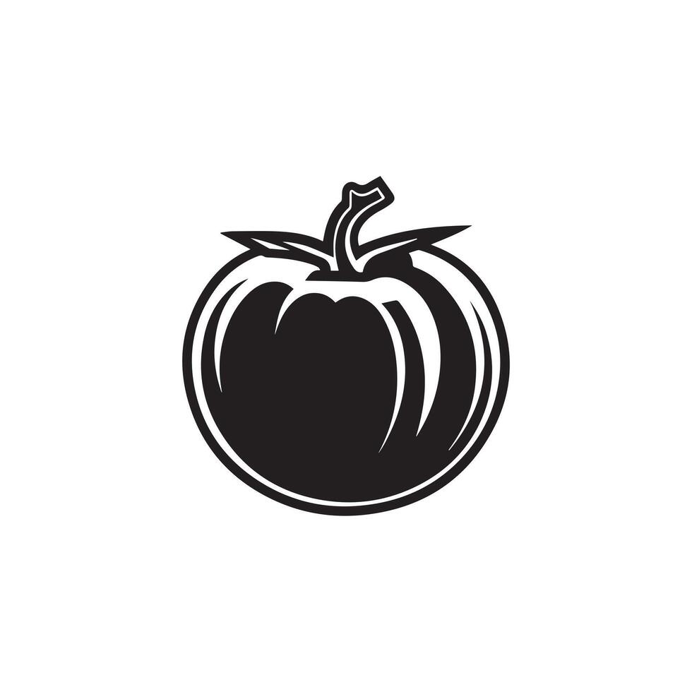 Tomate Symbol schwarz natürlich Essen Vektor Design Illustration.