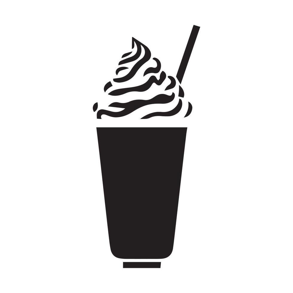 milkshake ikon symbol. vektor platt tecken design.