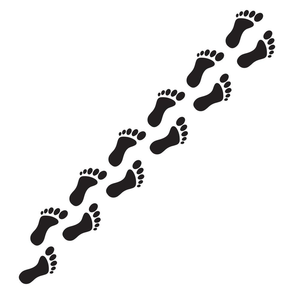 mänsklig fotspår ikon vit bakgrund design. vektor