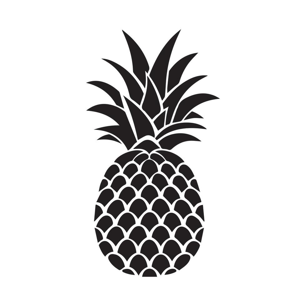 ananas naturlig mat ikon. friskhet ljuv konst vektor design.