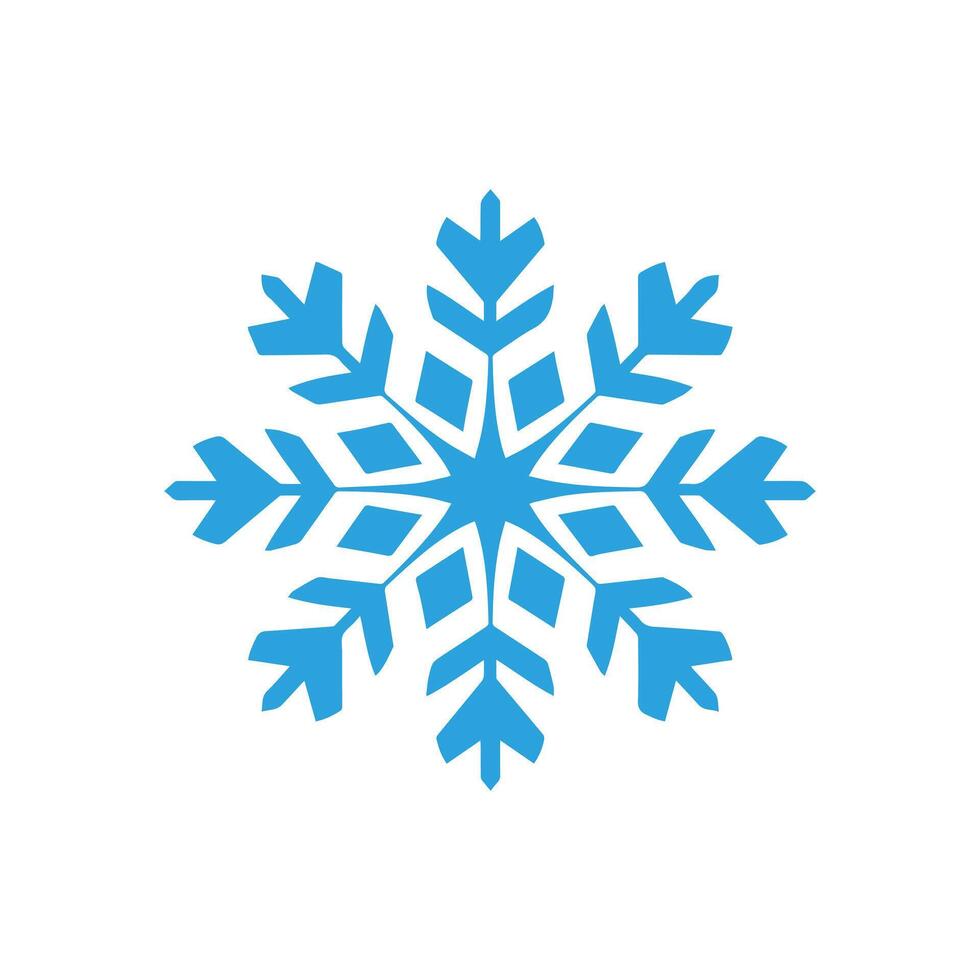 Schnee Symbol auf ein Weiß Hintergrund. Vektor Illustration im eben Stil.