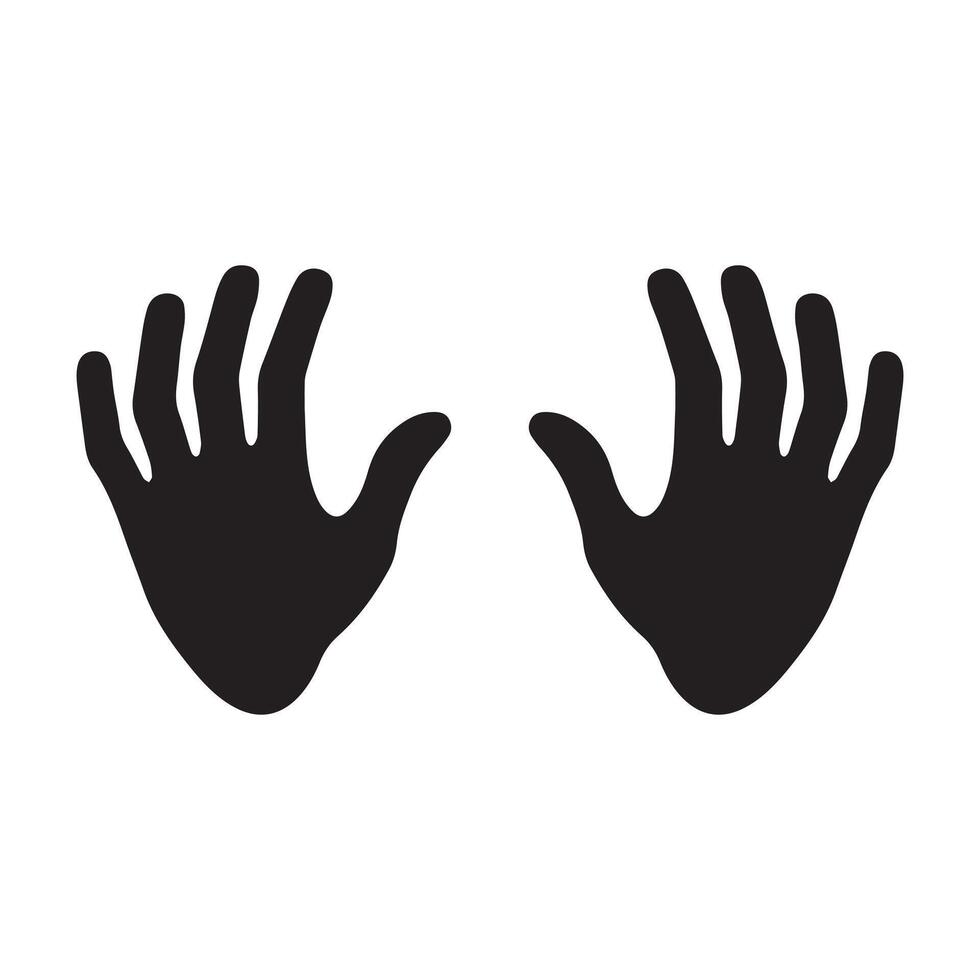 Hand Symbol, Vektor Illustration eben Design Stil isoliert auf Weiß.
