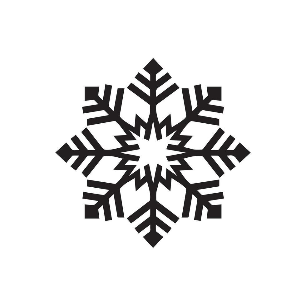 Schnee Symbol auf ein Weiß Hintergrund. Vektor Illustration im eben Stil.