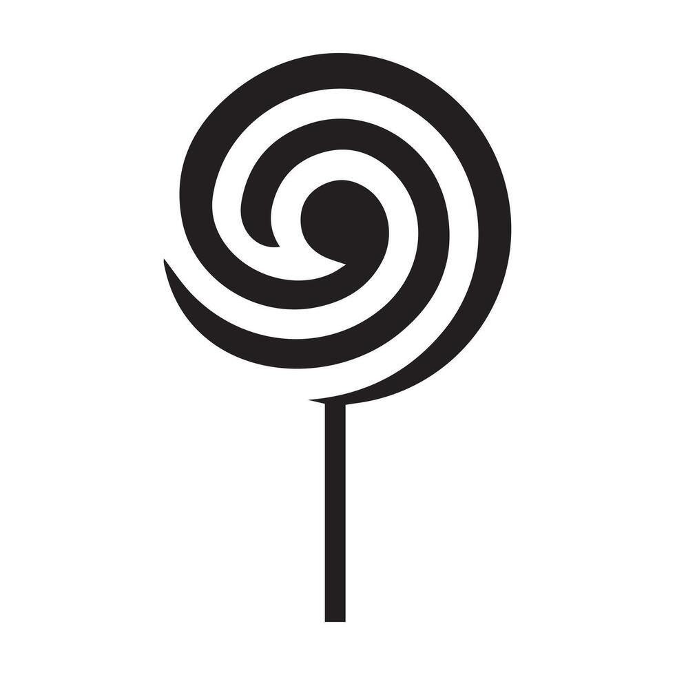 Lutscher Süßigkeiten Symbol Vektor. Weiß Hintergrund Design. vektor