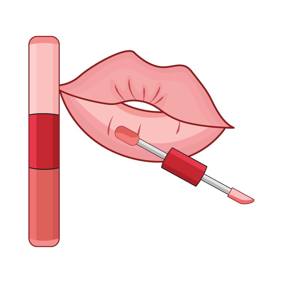 Illustration von doppelt Kopf Lippenstift vektor