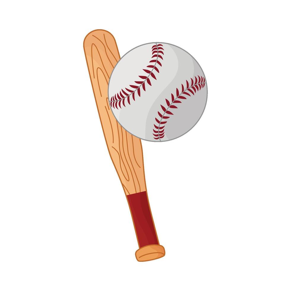 Illustration von Baseball Schläger und Ball vektor