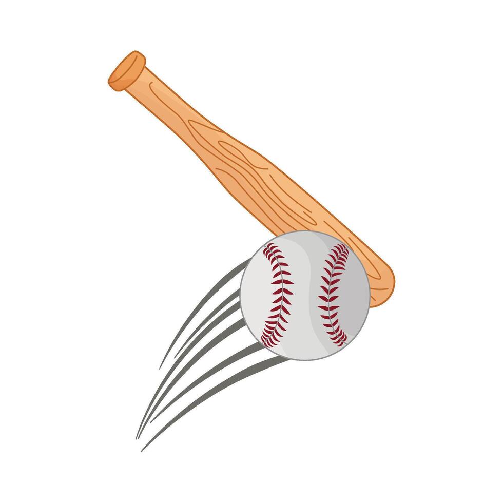 Illustration von Baseball Schläger und Ball vektor