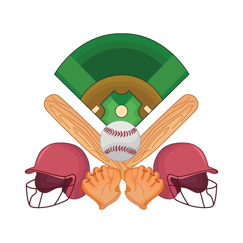 Illustration von Baseball Feld vektor