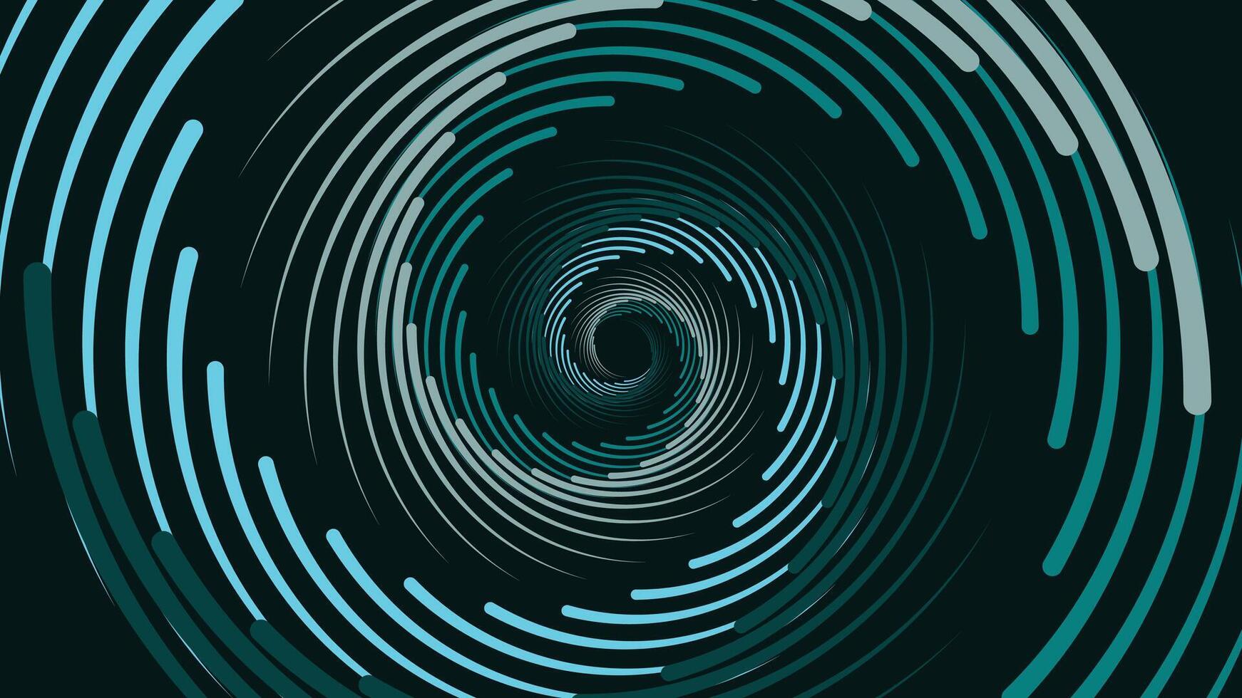 abstrakt Spiral- gepunktet wellig Linie runden Dringlichkeit zwei Farbe Kontrast Hintergrund vektor