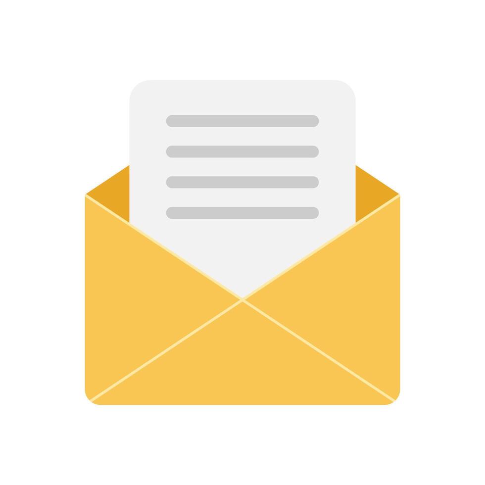 Email Botschaft Symbol Vektor Illustration. öffnen Mail Symbol.