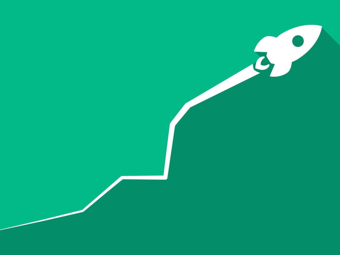 Trend von das Diagramm ist wachsend mögen ein Rakete vektor