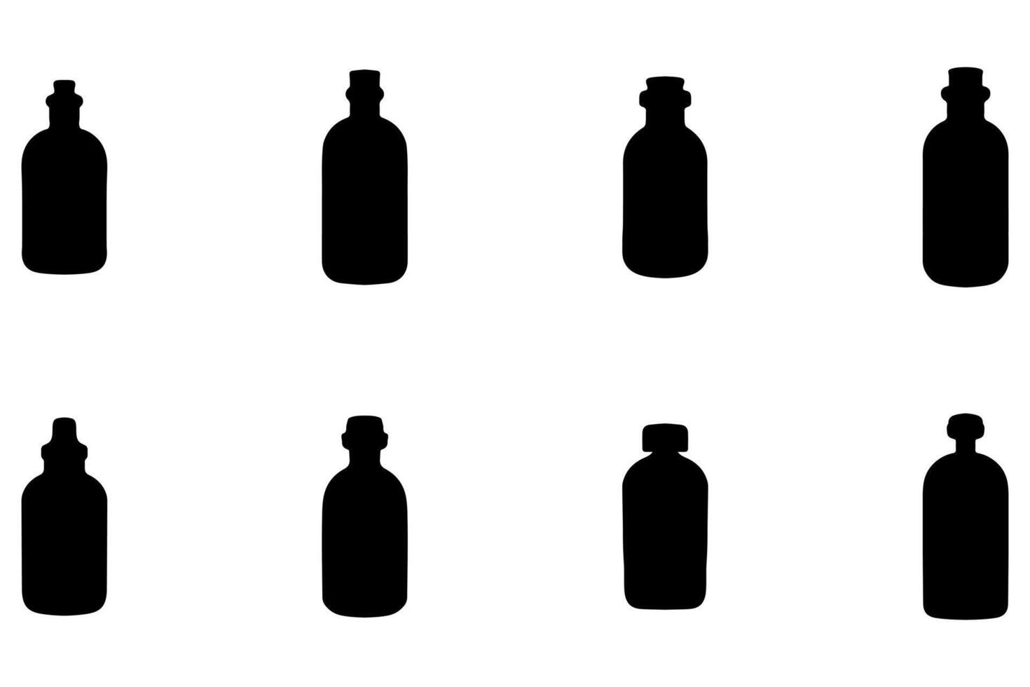 einfach Silhouette von medizinisch Flasche. Symbol einstellen vektor