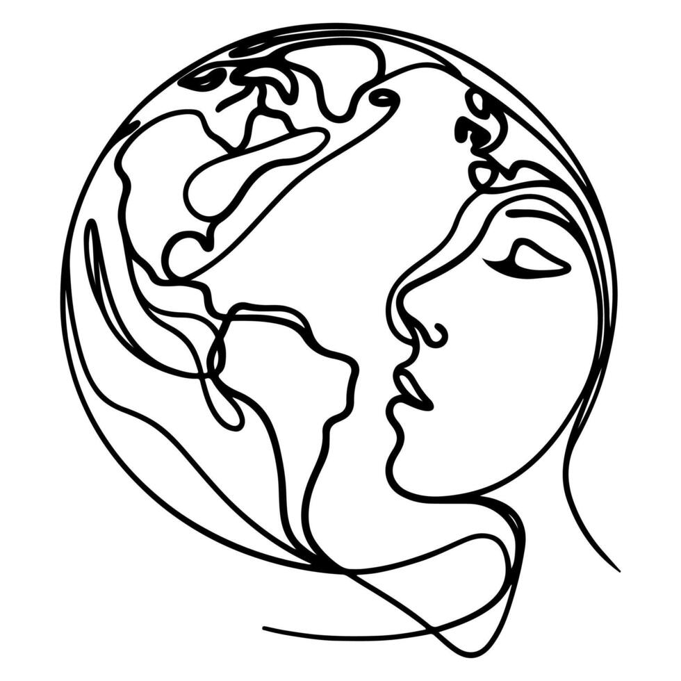 Öko Erde Planet Symbol Gekritzel schwarz Kreis von Globus Welt Umgebung Tag Hand zeichnen Gliederung Erde Tag zu reduzieren global Erwärmen Wachstum Konzept Vektor Illustration