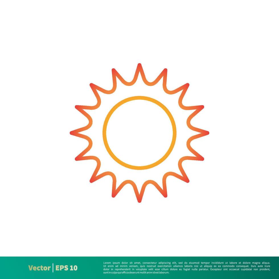 Sonne - - Sommer- Symbol Vektor Logo Vorlage Illustration Design. Vektor eps 10.