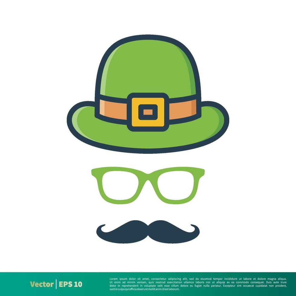 st. Patricks dag ikon vektor logotyp mall illustration design. vektor eps 10.