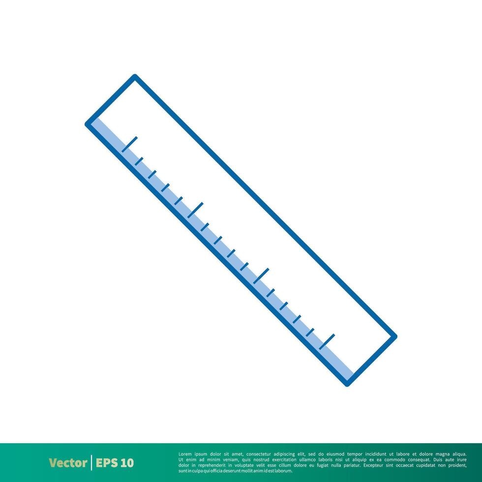 genau Werkzeug Lineal Symbol Vektor Logo Vorlage Illustration Design. Vektor eps 10.