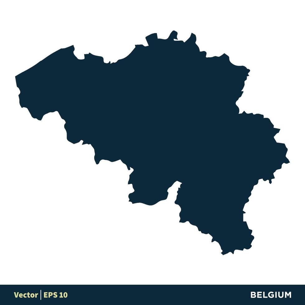 Belgien - - Europa Länder Karte Vektor Symbol Vorlage Illustration Design. Vektor eps 10.